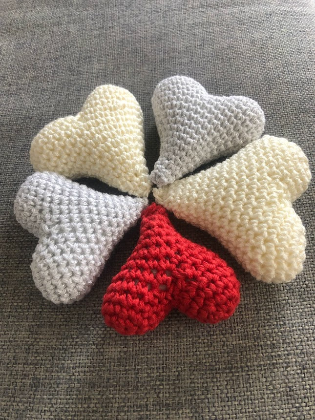 Coeurs en crochet